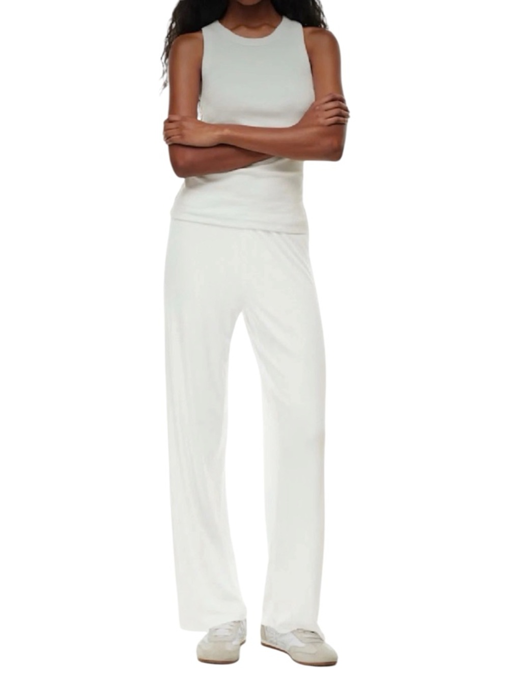 Aritzia The Group Babaton Women’s Stretchy Lounge Pant Ribbed White Size Small